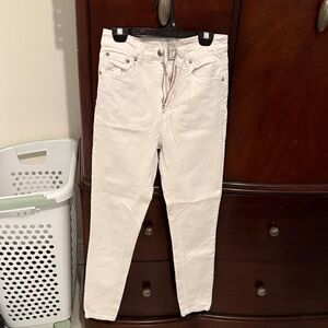 Forever 21 Cream Ankle Jeans